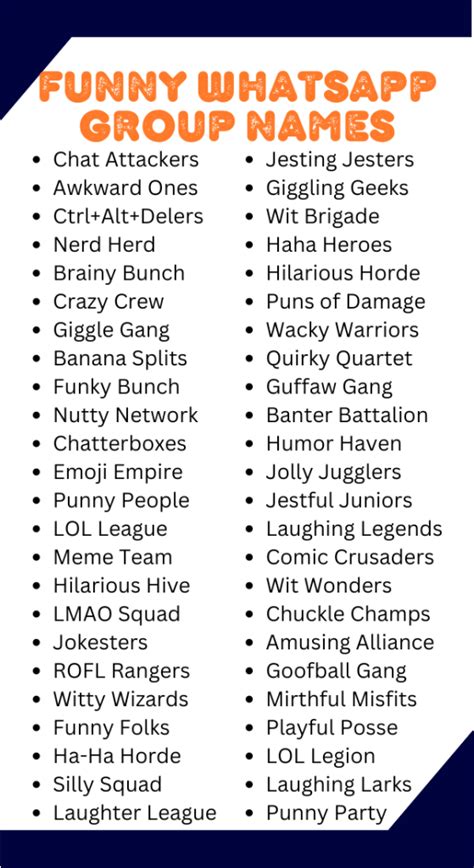 interesting whatsapp group names.